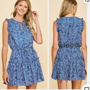 PINCH Blue drawstring dress